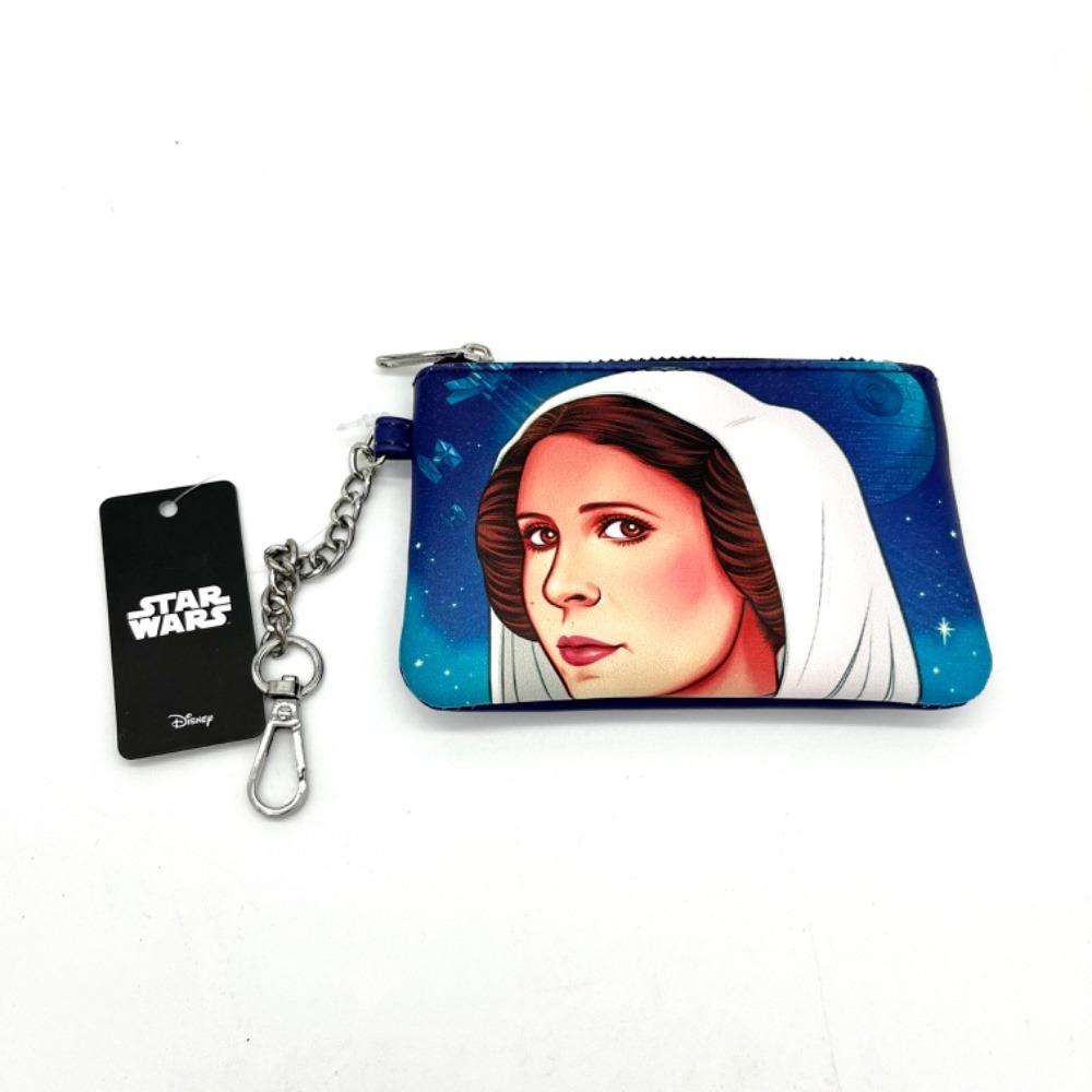 Disney Star Wars Princess Leia Coin Purse Keychain Bag Charm New